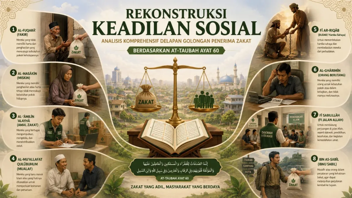Rekonstruksi Keadilan Sosial: Analisis Komprehensif Delapan Golongan Penerima Zakat Berdasarkan At-Taubah Ayat 60